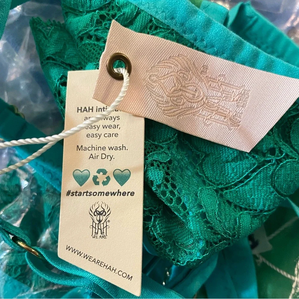 We Are HAH / Free People, Strap Up Panty, Color: Emerald Size: X-Large, NWT‎